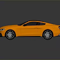 Orange Sports Car with Black Roof Stripes and Modern Exterior Design