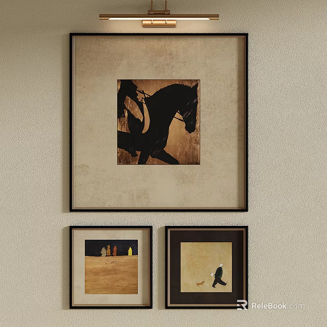 Abstract Art Paintings Framed Wall Decor With Multiple Scenes And Designs 3d model