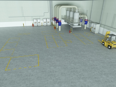 Forklift line planning plant internal industrial plant model