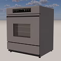 Stainless Steel Kitchen Electric Oven With Glass Door Control Panel And Interior Rack