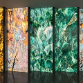Colorful Textured Background Wall With Marble Like Patterns And Decorative Designs