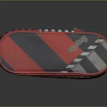 Eyebag Stylish Fabric Pencil Pouch With Red Blue Gray Striped Design