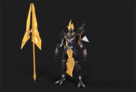 future warrior mechanical warrior 3d model