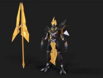 future warrior mechanical warrior 3d model