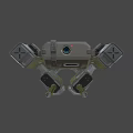 Advanced Mechanical Robotic Unit With Camera And Dual Metal Arms Structure 3d model