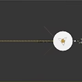 Spacecraft Probe With Long Antenna And Dish For Deep Space Exploration
