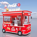 Red Coca Cola Themed Food Truck Selling Mermaid Burger And Drinks