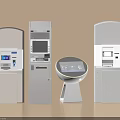 Smart Self Service Machines Featuring Interactive Screens And Modern Terminal Designs 3d model