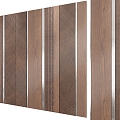 Modern wood veneer background wall panel 3d model