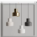 Modern Minimalist Pendant Lights With Gold White Gray Tones And Metal Concrete Materials