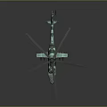 Highly Detailed Camouflage Military Helicopter With Multiple Rotors And Fuselage Structure