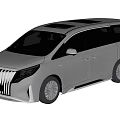 White Luxury MPV Car With Modern Sleek Body Chrome Grille And Elegant Exterior Design