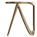 Modern Gold Side Table For Home Interior With Unique Sleek Metal Leg Design