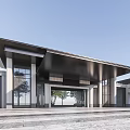 New Chinese Style Gate Entrance Gate Street Commercial 3d model
