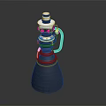 Industrial Mechanical Device With Conical Base Top Knob And Metal Connecting Parts