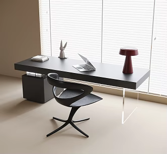 Modern Desk Chair Book Chair Desk Ornaments 3d model