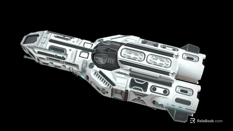 Futuristic Mechanical Device 3D Render With Intricate Metallic Structure And Glowing Details 3d model 