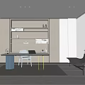 Modern study 3d model