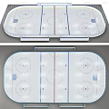 Ice Hockey Rink Fitness Sports Training Area With Standard Ice Markings Layout
