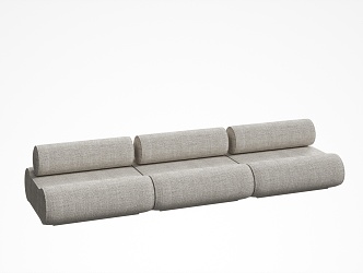 Three-seat sofa 3d model