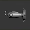 3D Rendered Gray Mechanical Weapon With Propeller Fan And Structural Components