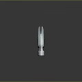 Steel Hammer Weapon with Blue Yellow Handle and Metal Head on Reflective Black Surface