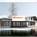 Modern Visitor Center Public Building Visitor Center Building Exhibition Hall Small Public Building Cafe Building Post Station Building 3d model