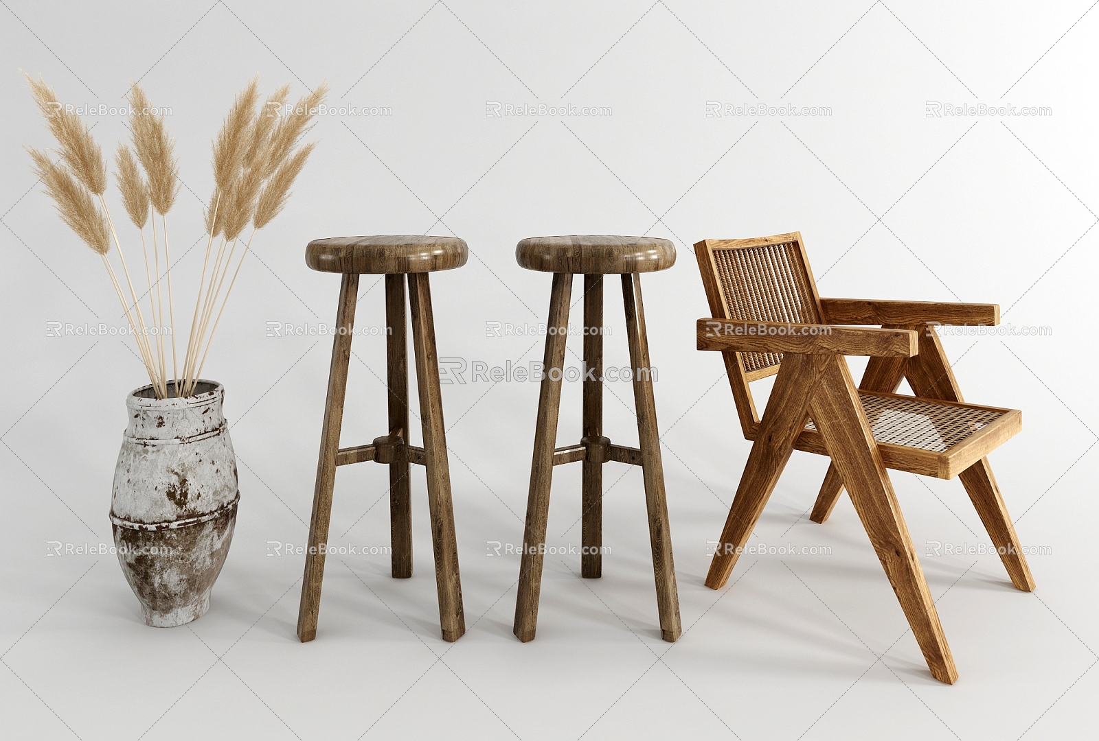 Bar stool chair 3d model