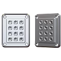 Two Metal Computer Keypads With Numeric Keys Mounting Holes Silver Dark Gray 3d model