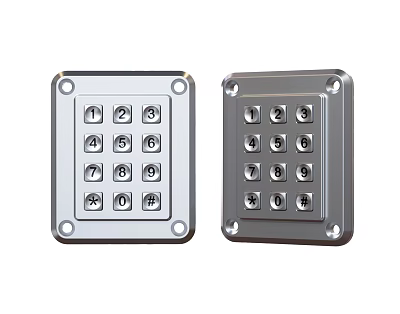 Modern Keyboard Metal Numeric Keypad 3d model