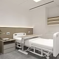 Modern Medical Examination Room With CT Scanner Examination Table And White Interior