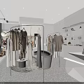 Elegant Shopping Mall Clothing Store Interior With Mannequin Display And Fashion Apparel