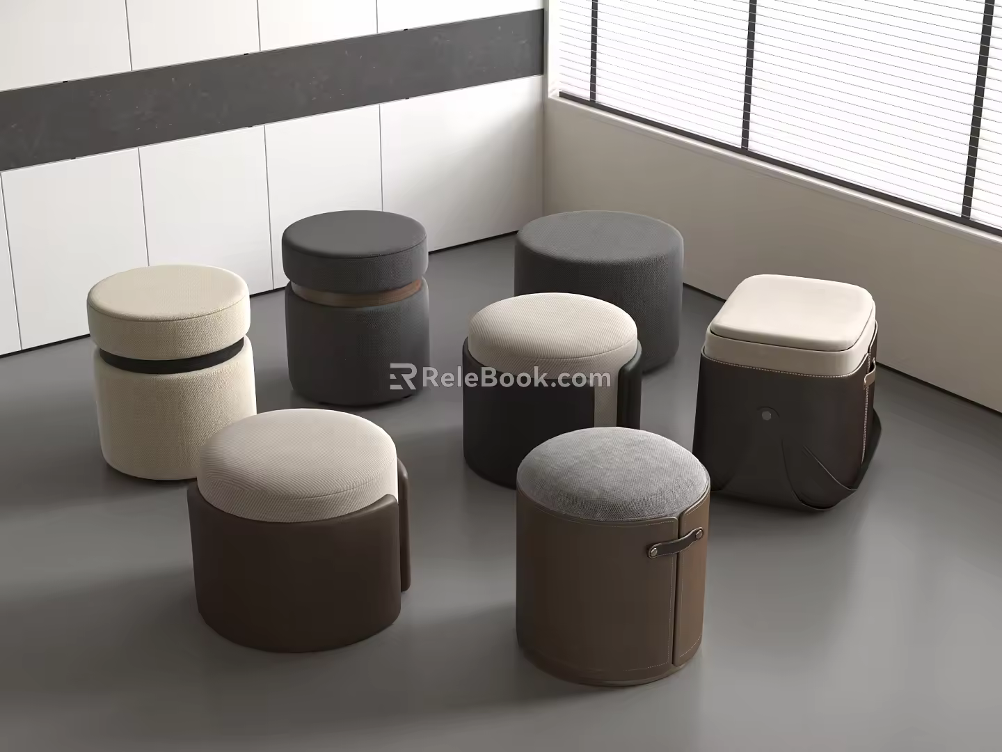 Sofa stool 3d model