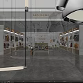Spacious Modern Clothing Store With Hanging Clothes Shelves Central Display Table And Green Plants