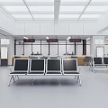 Modern Public Service Hall With Spacious Waiting Area Comfortable Seats And Service Counters