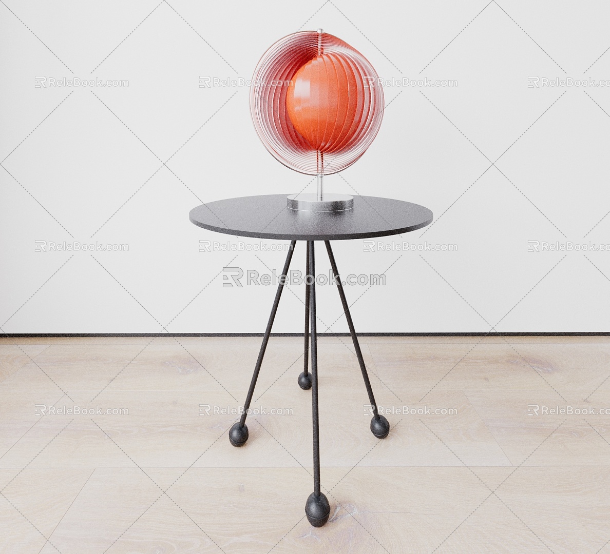 Round Table Coffee Table Decorative Lamp Table Lamp 3d model