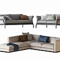 Modern Combination Sofa Combination 3d model