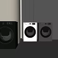 Modern Washing Machines in Black White Silver with Sleek Front Load Design