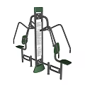 Outdoor Sports Equipment Double Station Arm Exercise Machine Green Black Design