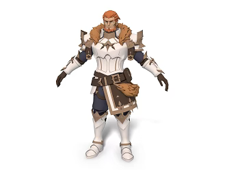Modern Game Warrior Cartoon Characters Anime Characters 3d model