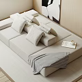 Multi-person sofa module sofa back-to-back sofa tooling sofa 3d model