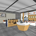 Modern Digital Store Interior With Display Counters And Electronic Products