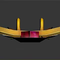 Vibrant Star Shaped Weapon Featuring Pink Gemstone Yellow Frame Green Accents And Blue Gems