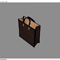 Black Shopping Bag With White Handles Simple Modern Design Lightweight Durable For Everyday Use