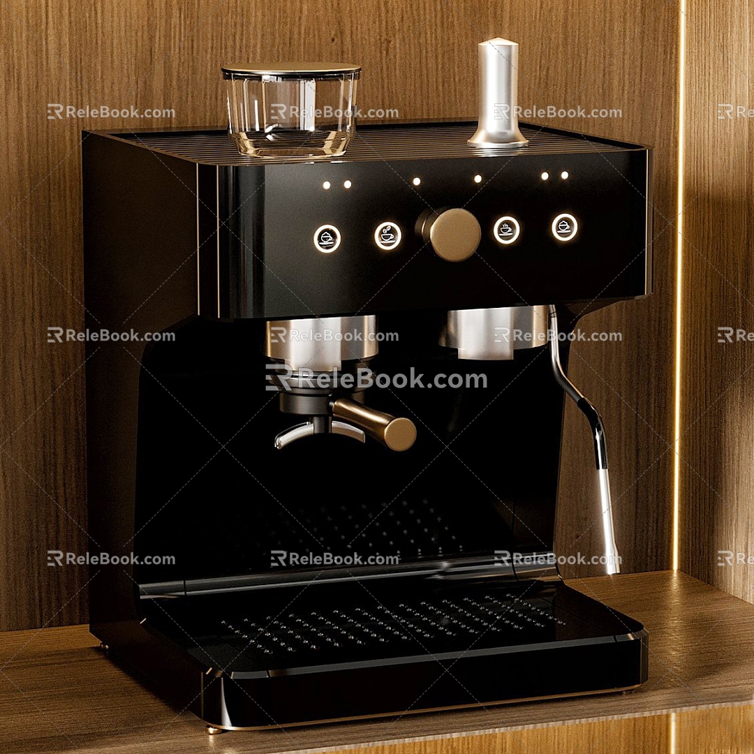 Modern coffee machine appliances 3d model