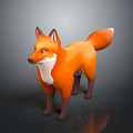 3D Rendered Orange Fox Cartoon Character With White Chest And Brown Legs