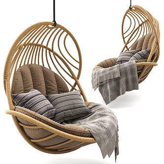 Modern Rattan Hanging Chair 3d model