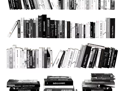 Diverse Collection of Stacked Books and Magazines in Different Sizes and Colors 3d model