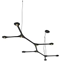 Modern Black Branch Shaped Chandelier With Multiple Lights And Unique Design 3d model