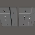 Integrated Ceiling Honeycomb Large Panel Ceiling 3d model